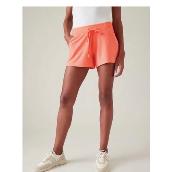 Athleta Women's Bright Orange Athletic Shorts - Picture 1 of 4